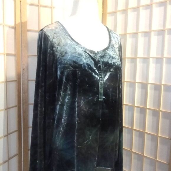 SimplyâVeraâVera WangâLgâCrushedâVelvetâTop - Picture 3 of 14